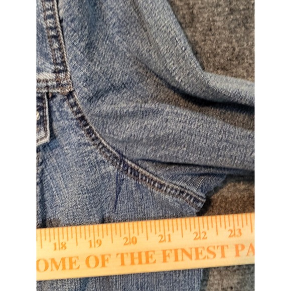 Dressbarn Denim Jacket Women's 2X Blue Sequin Embellished Jean Coat Cottagecore - Picture 5 of 10